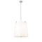 Z-Lite Weston Pendant, 5-Light, 18 In.W x 18 In.H, Brushed Nickel/White Linen 3501P18-BN - alternate 1